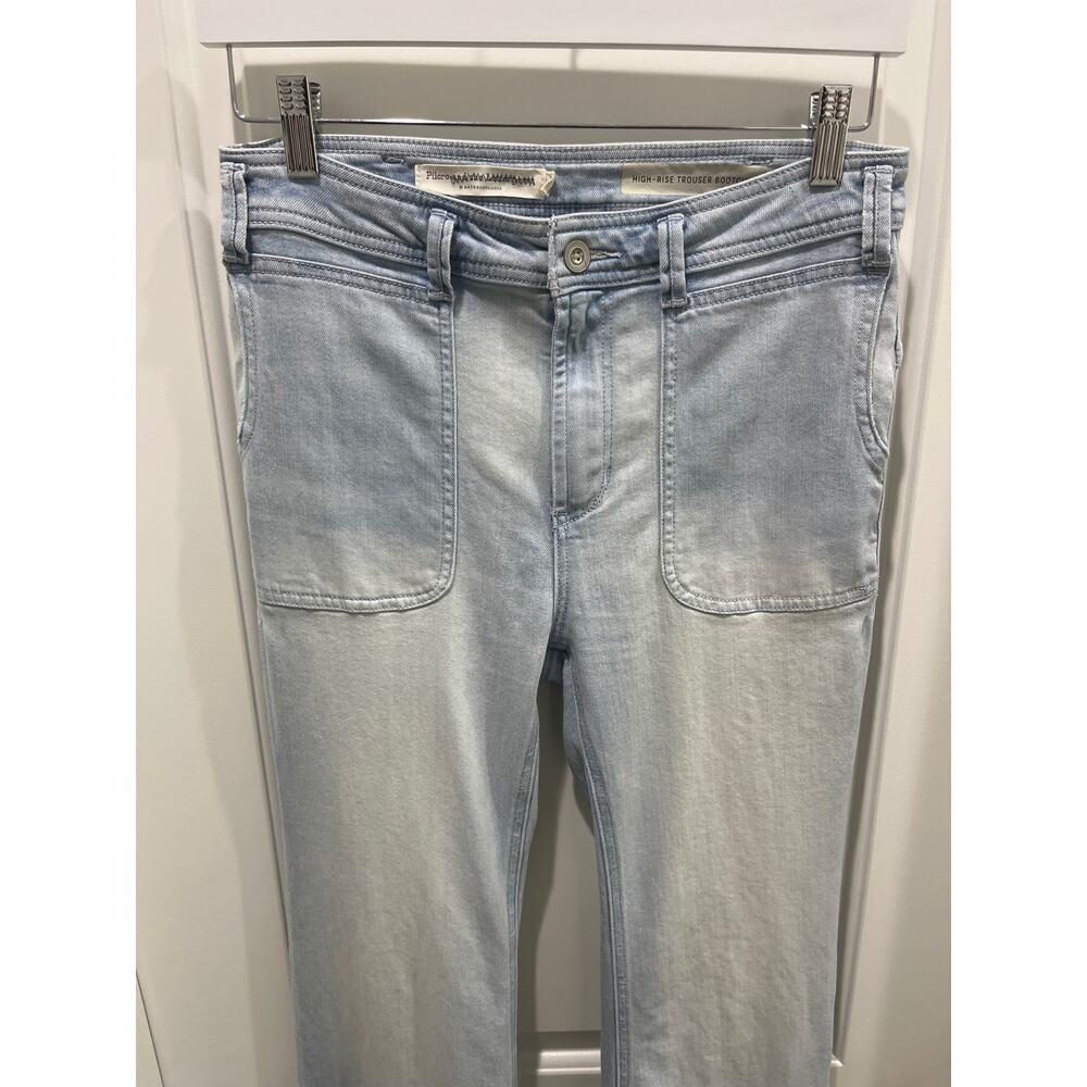 Pilcro By Anthropologie High Rise Trouser Bootcut Denim Jeans Light Blue Wash 28 - Picture 3 of 9